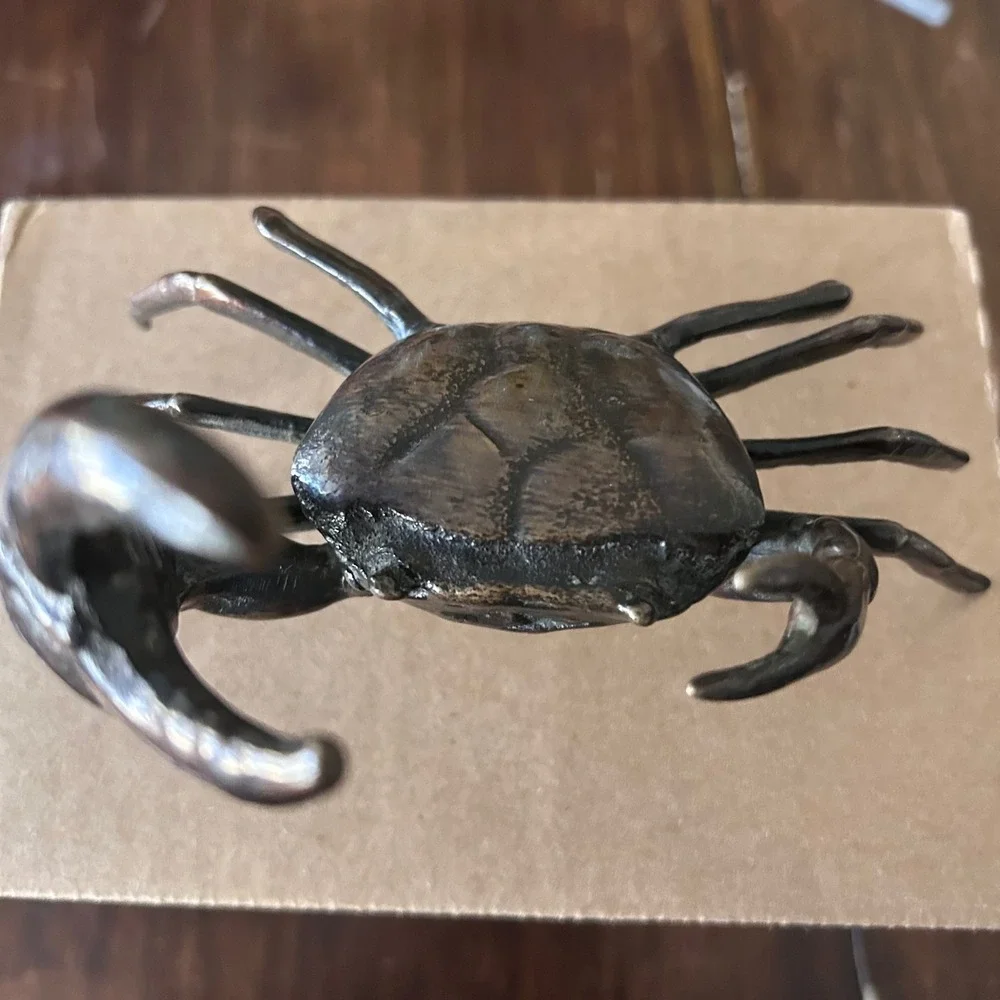 Antique Bronze Crab Large Copper‎ Statue Bonsai Display Art
